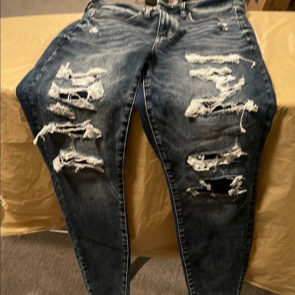 Distressed Blue Jeans for Women